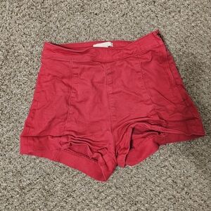 Size 4 H&M High Rise Red Shorts